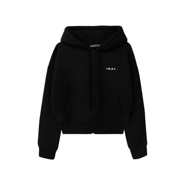 Fleece Cropped ZiP Hoodie 블랙