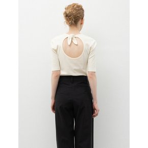 Back Knot T-Shirts_Cream