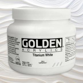 /한가람문구 골덴 최고급 아크릴물감 946ml 1380_Titanium White