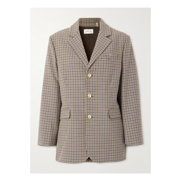 하운드투스 체크 트위드 베이지 블레이저 46376663162878744
