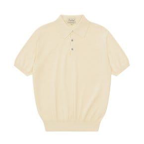 Essential Short Sleeve Polo Knit (Ecru)