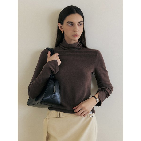 [1+1]앙고라 슬림핏 하이넥 긴팔 티셔츠_6COLORS