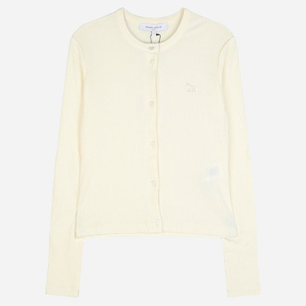 [시흥점] 6S PW00512KJ0134 0383 베이비 폭스 여성 립드 가디건 퓨어 에크루