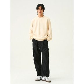 [UNISEX]밴딩 나일론 카고 팬츠_블랙