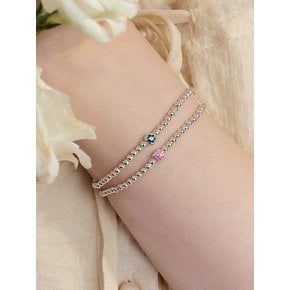 [sv925] flower ball bracelet