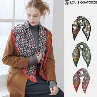  루이까또즈 이보르  울실크 마름모 스카프 1ESD031