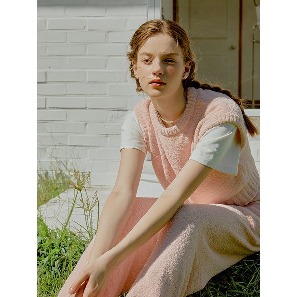 [리퍼브]Cozy knit vest (pink)