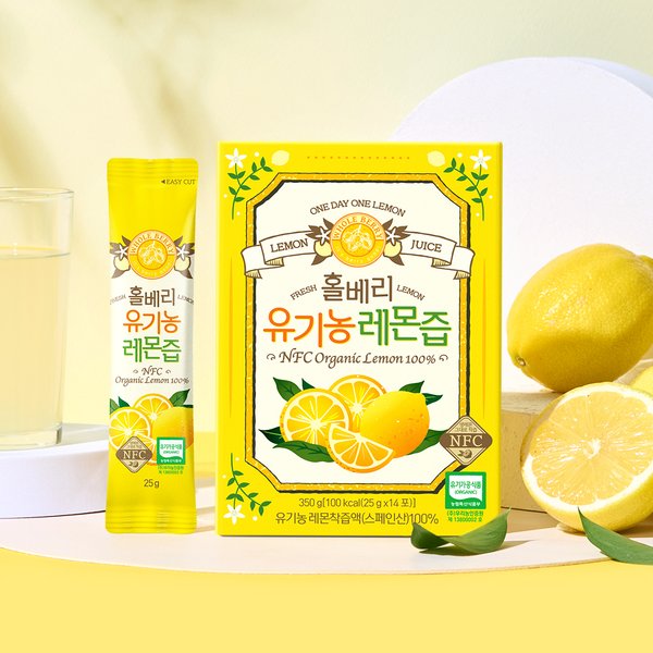 유기농 레몬즙 25g 14포, 4박스