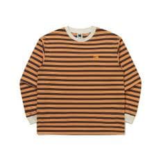 [공식]스트라이프 긴팔 티셔츠 BROWN