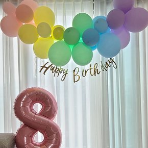 DIY 파스텔 풍선가랜드 /생일파티 브라이덜샤워 베이비샤워 생일꾸미기  풍선장식 웨딩촬영 웨딩풍선