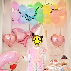 DIY 파스텔 풍선가랜드 /생일파티 브라이덜샤워 베이비샤워 생일꾸미기  풍선장식 웨딩촬영 웨딩풍선