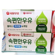 서울 속편한 우유 저지방 멸균 190ml X 6개입 x 1개