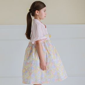 제니뎅이 꽃무늬 배색 포인트 데일리 여아 아동 생활 한복 원피스