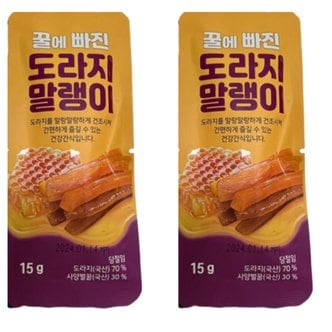  꿀에빠진도라지말랭이 15g x 9개 (무료배송)