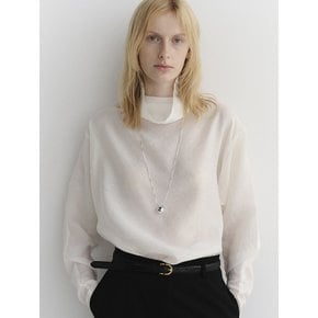 funnel-neck blouse_ivory