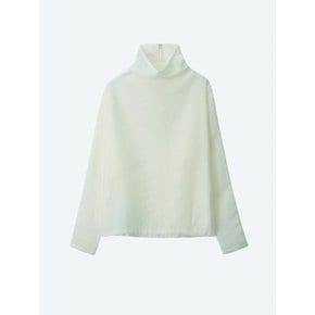 funnel-neck blouse_ivory