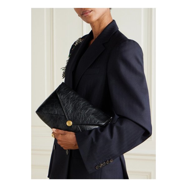 미디엄 텍스처 가죽 클러치 블랙 46376663162872421