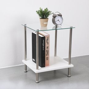 레이 화이트 모듈 수납 선반 장식장 2단