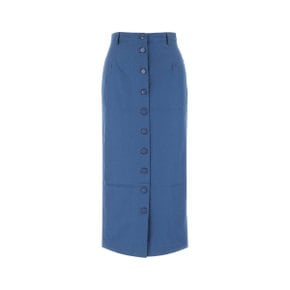 GONNE Womens Skirt 222W404 0040 Blue