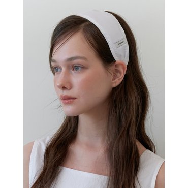 카인더베이비 daily basic wide headband - white