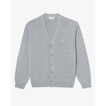 라코스테 (남성) 베이직 V넥 가디건 AH086E-55G UWC(멜란지그레이)
