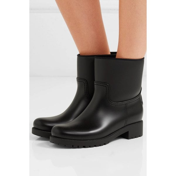 Ginette Grosgrain-trimmed Rubber Rain Boots 블랙