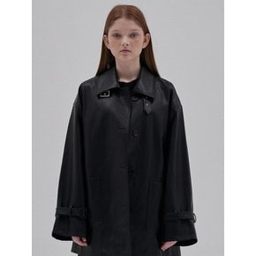 Leather Trench Coat_Black