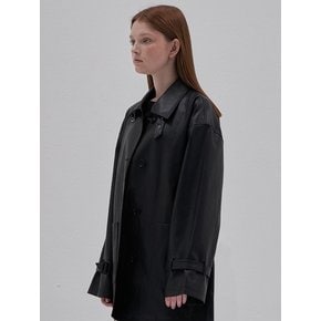 Leather Trench Coat_Black