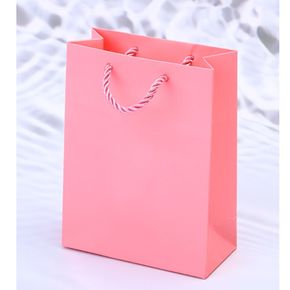 핑크 12X16 무지 흰 종이 쇼핑백 선물용 종이가방 포