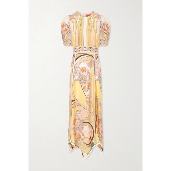 라더블제이 체리 프린트 실크 미디 원피스 46376663163024322