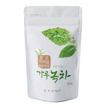  메가커피 한국제다 국산 작설 가루 녹차말차 100g 10개세트