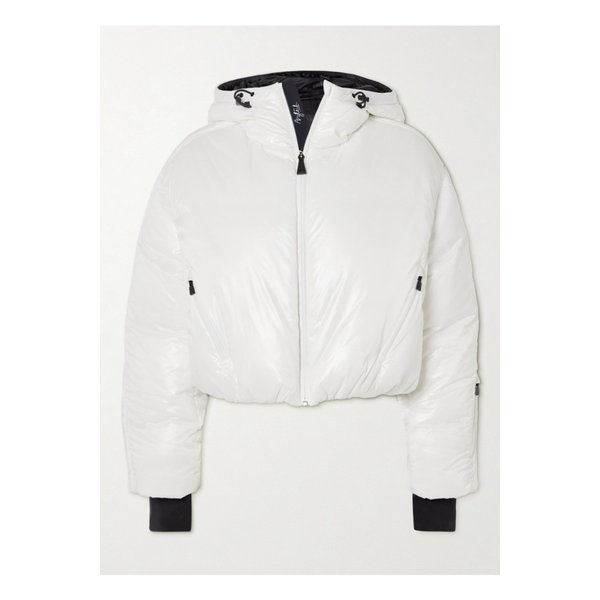 아즈텍 마운틴 데이지 누크 후드 패딩 메탈릭 다운 스키 재킷 화이트 1647597343766851