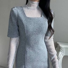 에센스 펄 시스루 폴라 이너 레이어드 블라우스  3color _P375820491