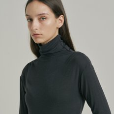 High Neck Jersey Top_CHARCOAL