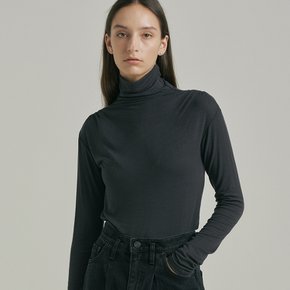 High Neck Jersey Top_CHARCOAL