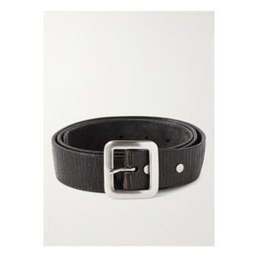 3.5cm Burlington Distressed Leather Belt 블랙