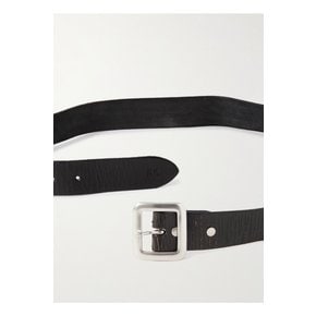 3.5cm Burlington Distressed Leather Belt 블랙