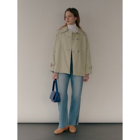 BIGCOLLAR HALF PADDING JACKET(ASH KHAKI)