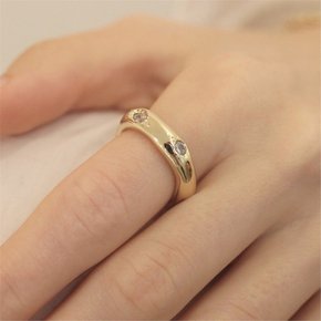 Cubic point bold opening ring_LV015