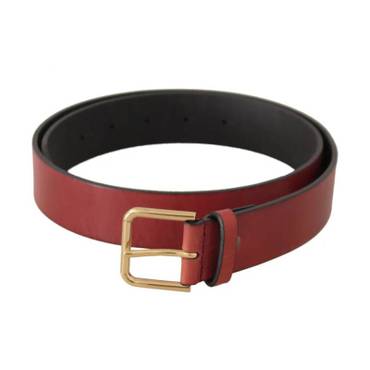 이스퀘어 4841501 Dolce  Gabbana Elegant Leather Belt with Engraved Womens Buckle