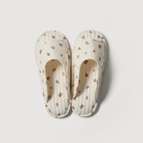 퀼팅 워셔블 플로럴 거실화_230-245_아이보리 J616901000606