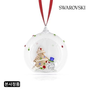 스와로브스키 [본사정품/쇼핑백증정] Holiday Cheers 트리 앤드 스노우맨 볼 오너먼트 5701509