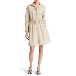 4676085 Vince Drawcord Ruched Shirt Dress