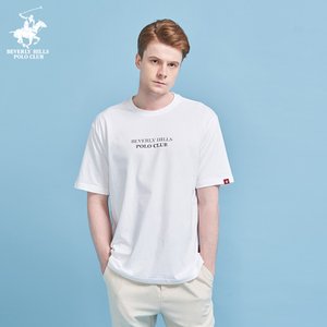진마니아 [비버리힐즈폴로클럽]폴로클럽 레터링 라운드 반팔티 남녀공용 빅사이즈 S~4XL 면티 티셔츠