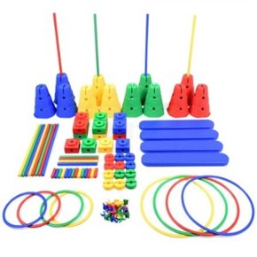 PJ 멀티짐 시스템 100PCS 유니바 림보 허들 고리 원통 놀이