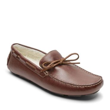 이스퀘어 5361173 ROCKPORT Mens Rhyder Tie Slipper Loafer In Mahogany