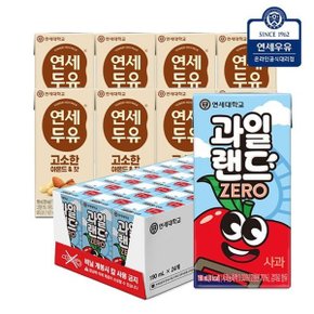 과일랜드 사과 190ml 24팩+아몬드 잣 190ml 8팩