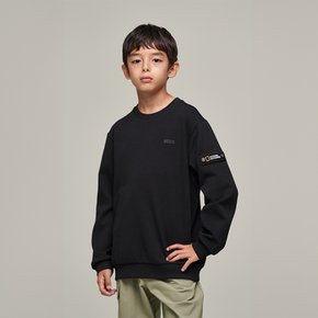 K243USW910 베이직 스몰로고 맨투맨 CARBONBLACK