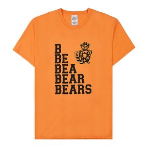 [와일드 동키] 베어스 프린팅 코튼 티셔츠 T BEARS STRONG WASHED ORANGE