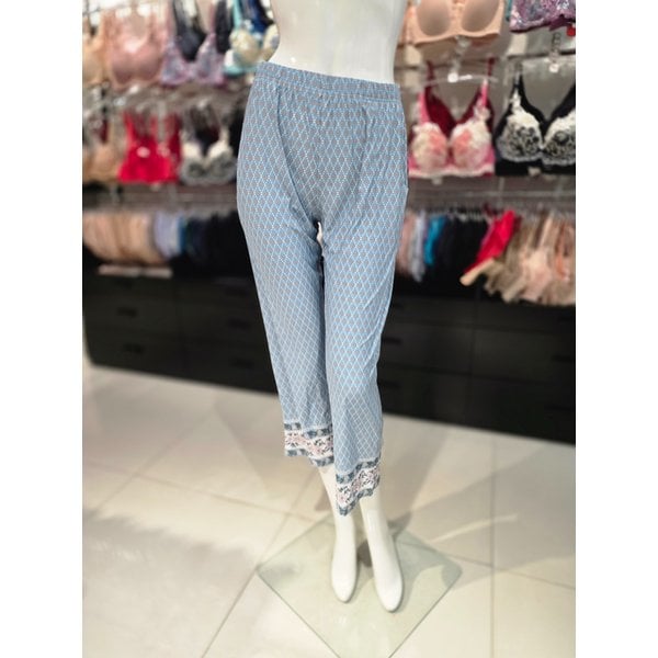 [시흥점] S 비너스) 폴리 스판 보더 꽃나염 여성 홈웨어 하의 단품  [VEP3922F-GR]